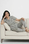 Zivame Knit Cotton Pyjama Set - Ultimate Grey — thumbnail 5